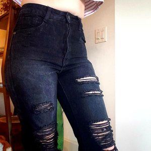 The Rockn Rev Black Skinny Jeans